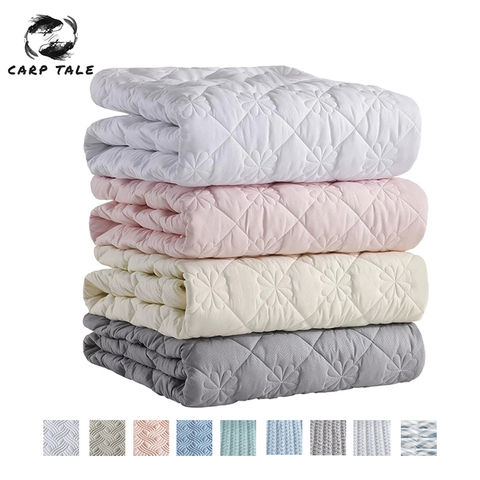 Multi-size 5 Sides Protection Mattress Cover Washable Embossed Cotton Quilted Mattress Protector Soft Anti-mite Mattress Topper ► Photo 1/6