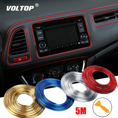 5m Bright Trim Strip Car Decoration Interior Line Girl Car Accessories  Pendant Dashboard Ornaments Door Panel Gap - Price history & Review, AliExpress Seller - China Car Accessories Store