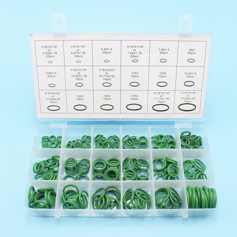 LARBLL 270Pcs Universal 18 Sizes O-ring Kit Green Metric O ring Seals Nitrile for car trucks ► Photo 1/5