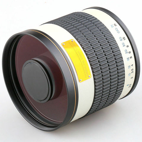 JINTU 500mm F/6.3 Telephoto Mirror Lens + T2 adapter for Canon EOS DSLR Camera White ► Photo 1/6