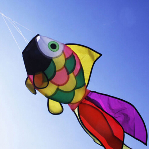 1pc Rainbow Fish Kite Windsock Outdoor Garden Decor Kids Line Laundry Kids Toys ► Photo 1/1