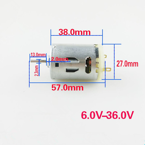 1PC RS385 Hair Dryer Motor High Torque Micro DC motor motor strong magnetic carbon brush 24V 9100RPM/9800RM 2.3MM Diamater ► Photo 1/4