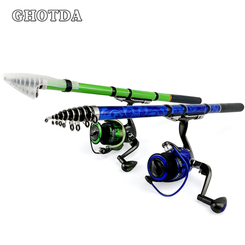 1.5-3.0m Telescopic Fishing Rod and Fishing Reel Portable Travel Fishing Rod Spinning Fishing Rod Combos Kit Fishing Gear ► Photo 1/6
