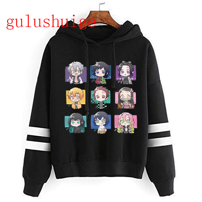 Buy Online Japanese Anime Demon Slayer Hoodie Pullover Sweatshirt Kawaii Tanjiro Kamado Graphic Hoodies Kimetsu No Yaiba Hoody Male Female Alitools