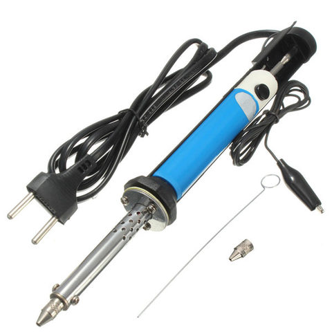 2022 AC 220V 30W Handheld Electric Tin Suction Sucker Pen US EU Plug Desoldering Pump Soldering Tool With PCB Board 2 Nozzles ► Photo 1/5