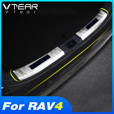 Vtear For Toyota Rav4 Xa50 2022 Accessories Stainless Steel Rear Bumper Protector Sill Trunk Tread Plate Cover Car Styling ► Photo 1/6