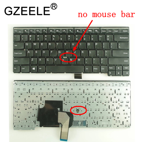 GZEELE New US keyboard for Lenovo T440 T440P T440s T431 E431 L440 T431S E440 for IBM for Thinkpad E431 no Backlight BLACK ► Photo 1/3