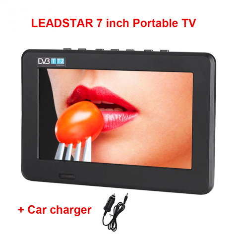 LEADSTAR 7 inch D7 DVB-T2 ATSC 16:9 HD Digital Analog Portable TV Color Television Player USB TF Card With Car charger ► Photo 1/6