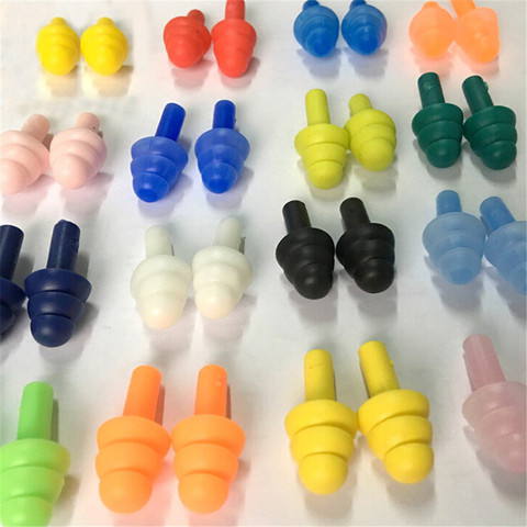 10 Pairs Soft Anti-Noise Ear Plug Waterproof Swimming Silicone Swim Earplugs For Adult Children Swimmers Diving 2022 New ► Photo 1/5