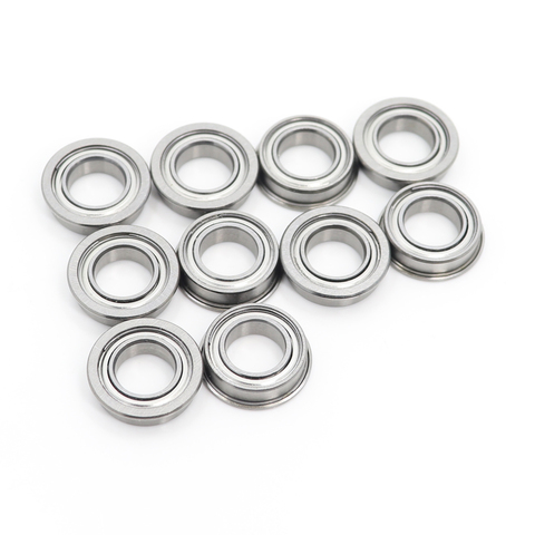 MF148ZZ Flange Bearing 8x14x4 mm ABEC-1 ( 10 PCS ) Miniature Flanged MF148 Z ZZ Ball Bearings ► Photo 1/6