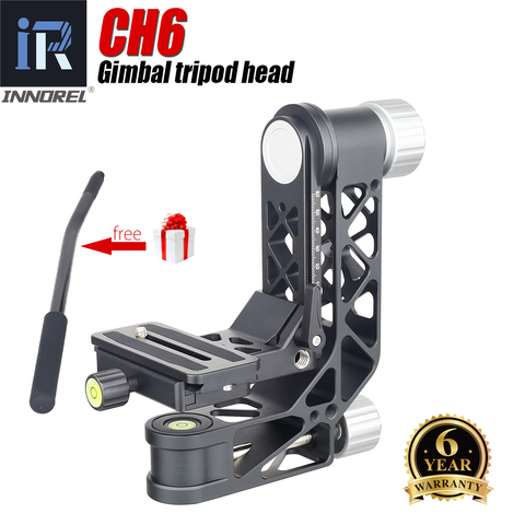 INNOREL CH6 Gimbal Panoramic Tripod Head with Quich Release Plate for Telescope 360°Rotation High Precision CNC,Max Load 25KG ► Photo 1/6