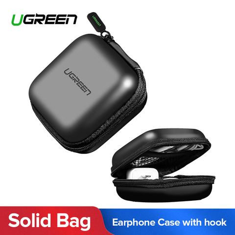 Ugreen Earphone Case USB Cable Hard Bag For Airpods Earpods Headphone Ear Pads Wireless Bluetooth Earphone Storage Accessories ► Photo 1/6
