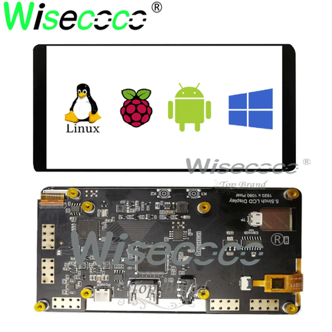 5.5 inch 1920x1080  touch display with HDMI type-c controller board for raspberry pi 4 Win 10 game box TV box Android display ► Photo 1/6