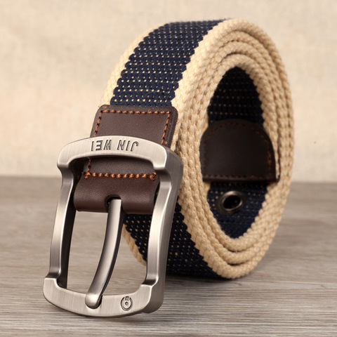 Men's buckle canvas belt polyester braided outdoor leisure pants belt 110-140 in length 3.8cm in width PWD001 ► Photo 1/5