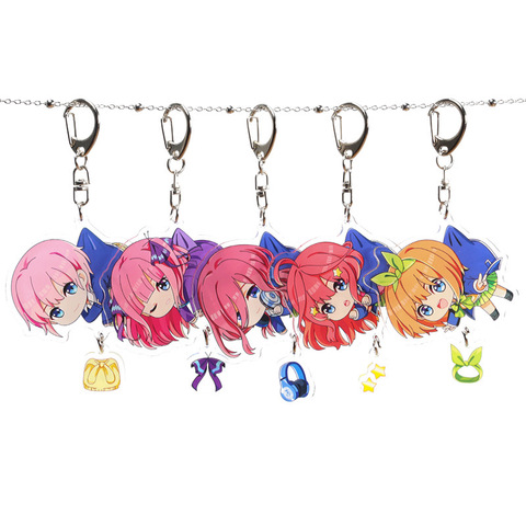 Anime Quintessential Quintuplets Acrylic Keychain Nakano Ichika Nino Miku Yotsuba Itsuki Cute Funny Cartoon Pendant Keyrings Toy ► Photo 1/6