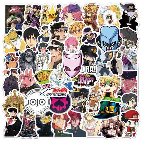 50 100pcs/Pack Japan Anime pegatinas JOJO Stickers aesthetic Laptop Bicycle Guitar Skateboard Waterproof stikers ► Photo 1/4