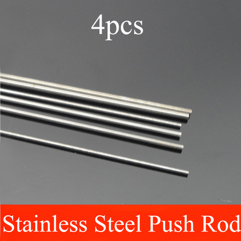 4PCS Marine M2 M2.5 M3 M4 Full Thread Stainless Steel Push Pull Rod Length 250mm Servo Linkage DIY Accessories for RC Boat Model ► Photo 1/6