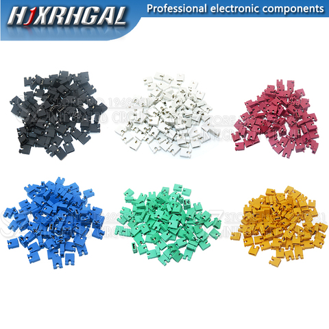 100PCS Pitch jumper shorted cap & Headers & Wire Housings 2.54MM Black yellow white green red blue ► Photo 1/6