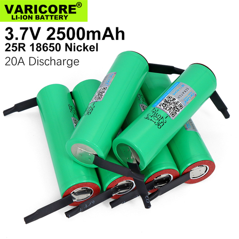 1-10PCS VariCore original 18650 2500mAh Battery INR1865025R 3.6 V Discharge 20A Dedicated Battery Power + DIY Nickel ► Photo 1/5
