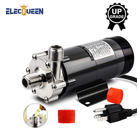 Upgrade Magnetic Beer Pump, Food Grade Stainless Steel Head with 1/2’’ Inch Thread,Home Brewing High Temperature Resistance Pump ► Photo 1/6