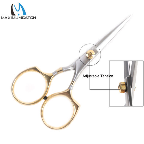 Maximumcatch Fly Fishing Tying Scissors High Quality Stainless Steel Sharp Carbide Blade Fishing Scissors Adjustable Tension ► Photo 1/6
