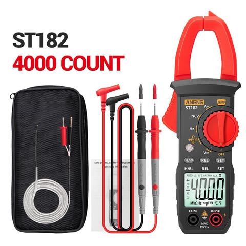 ST182 Digital Clamp Meter AC Current Multimeter DC/AC Voltage Ammeter Voltages Tester Amp Hz Capacitance NCV Ohm Test ► Photo 1/6