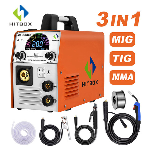 220V HITBOX MT2000-II Welding Machine 3 In 1 TIG ARC MIG Welder Fit 0.8-1mm Soldering Wire Available When Powered ► Photo 1/6