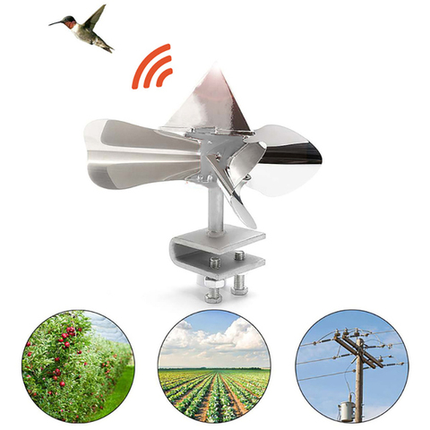 Stainless Steel Bird Pigeon Crow Deterrent Garden Repeller Scarer Wind ► Photo 1/6