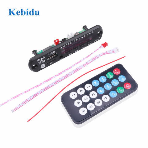 KEBIDU Bluetooth MP3 decoder board MP3 Card Reader Audio Player Car Accessories with USB TF FM radio Module 5/12V Remote Control ► Photo 1/6