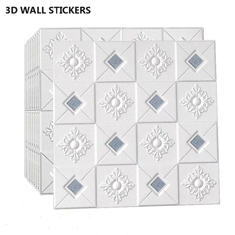 3D stereo wall stickers self-adhesive ceiling decorative stickers living room bedroom TV background waterproof wallpaper ► Photo 1/6