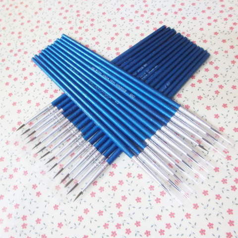 3pcs Detail Paint Brushes Nylon Miniature Painting Brush(000#,00#,0#), Blue