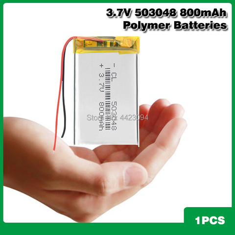 503048 800mah Lipo cells 3.7V Lithium Polymer Rechargeable Battery For MP3 MP4 GPS car recorder Bluetooth headset Toy batteries ► Photo 1/6