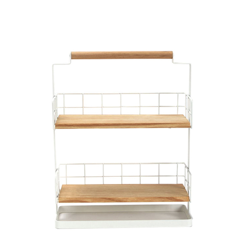 1pc Double Layer Kitchen Storage Rack