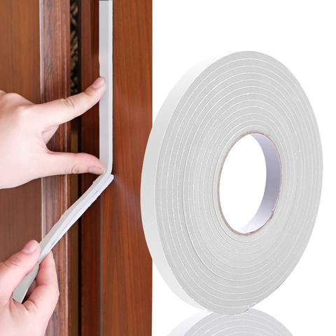 5m Black/White Self Adhesive Foam Tape Door Sealing Strip Noise Insulation Anti-Collision Window Gap Draught Excluder Hardware ► Photo 1/6