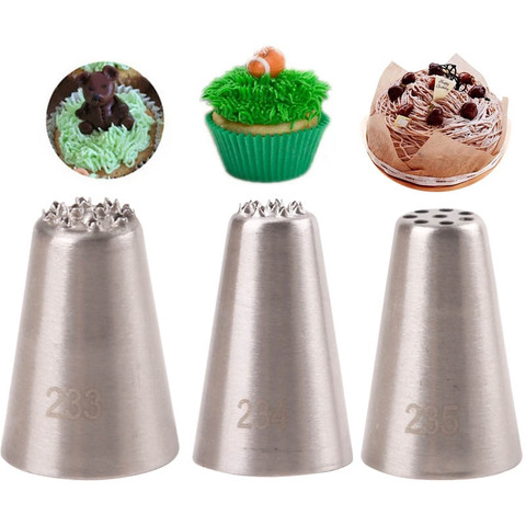 3PCS Grass Pastry Nozzles For Cakes Decorating Cupcake Head Icing Piping Tips Baking Confectionery Equipment Kitchen Tools ► Photo 1/6