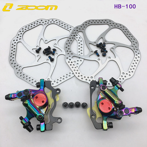 Zoom HB-100 MTB bike Hydraulic Disc Brake HB100 Bicycle electric bike Brakes Caliper Line Pull black red blue purple Iridescent ► Photo 1/1