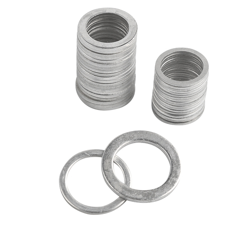 20Pcs 10x14x1mm Aluminum Washers Gasket  Flat Metal Washer Gasket Aluminum Sealing Rings Gaskets ► Photo 1/6