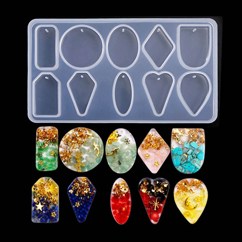 1PC Mix Pendant Shaped Jewelry Tool Jewelry Mold UV Epoxy Resin Silicone Molds for Making Jewelry ► Photo 1/6