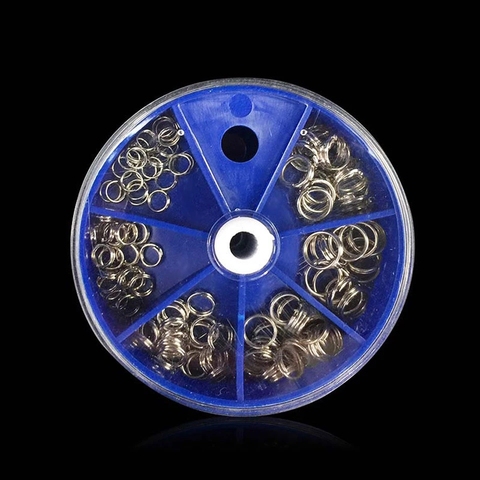 WALK FISH 115PCS/Lot Split Rings Set Stainless Steel Double Split Rings Fishing Connection Ring of Full Size Fishing Tackle ► Photo 1/6