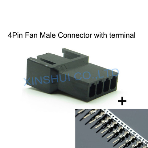 factory sell black white 4pin fan male connector wire to wire connector ► Photo 1/3