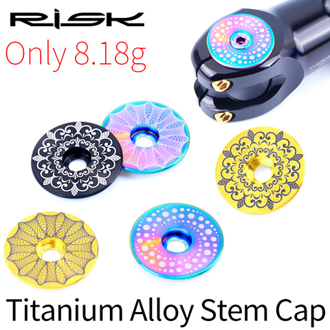 RISK Bicycle Stem Top Cap Headset Cover Titanium Alloy Bolt Road MTB Bike 28.6mm 1 1/8