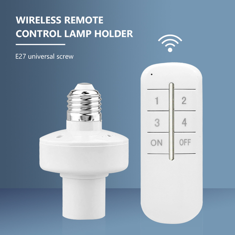 1/2/3/4 E27 Wireless Remote Control Light Lamp Holder High Quality 20M base oN/off Switch Socket Range Smart Device For LED Bulb ► Photo 1/6