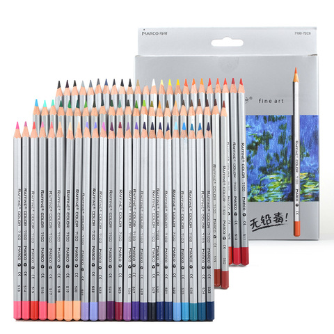 72 Colors Professional Color Pencil Set Iron Box Colored Colour