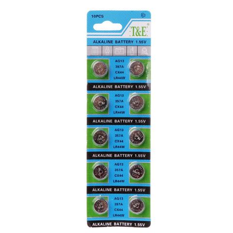 10Pcs AG13 A76 LR44 357A S76E G13 Button Coin Shaped Cell Battery 1.55V Alkaline Button Batteries ► Photo 1/6