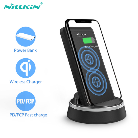 NILLKIN Power bank 10000mAh PD Fast Charging 10w Portable External Battery for xiaomi power bank wireless charger TYPE-C charger ► Photo 1/6