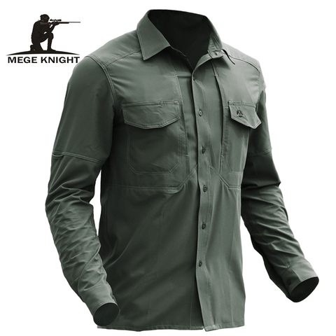 Mege Brand Spring Tactical Clothing Military Army Shirt Multi Pockets Fast Dry Breathable Casual Combat Shirt Dropshipping ► Photo 1/6