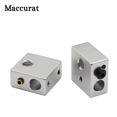 Reprap Makerbot MK7 MK8 Aluminium Heater Block For Print Head Hot End Heating Block 20*20*10 20x20x10 mm For 3D Printer ► Photo 1/6