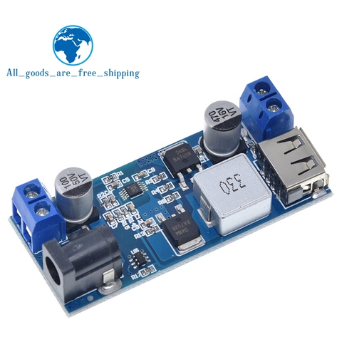 Replace LM2596S DC-DC 24V/12V To 5V 5A Step Down Power Supply Buck Converter Adjustable USB Step-down Charging Module For Phone ► Photo 1/6