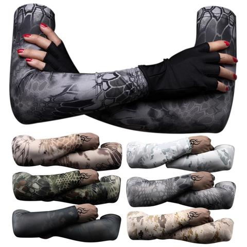 1 Pair Outdoor Sports Camouflage Anti-UV Elastic Cooling Compression Arm Sleeves Sports Sleeve Sun UV Protection Arm Sleeves ► Photo 1/6