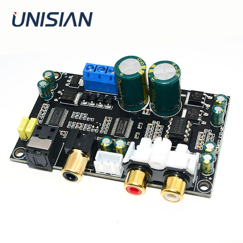 UNISIAN Optical coaxial audio decoder Support 24BIT192KHz  SPDIF coaxial Optical fiber decode DAC board For Home amplifier ► Photo 1/6